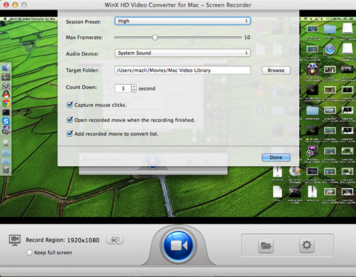 screen video capture for the mac